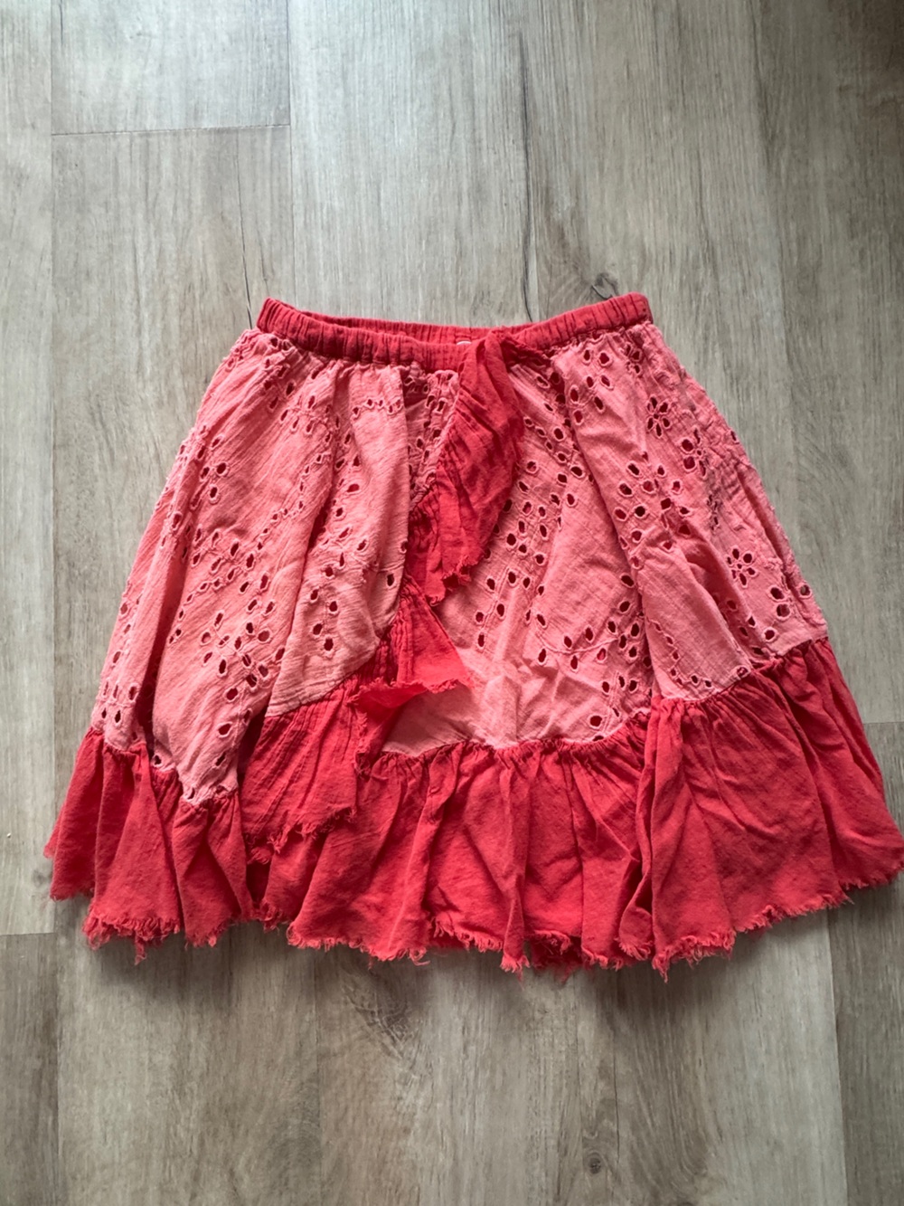 FP One Free People Fairy One Talulah Eyelet Mini Skirt Sz XS